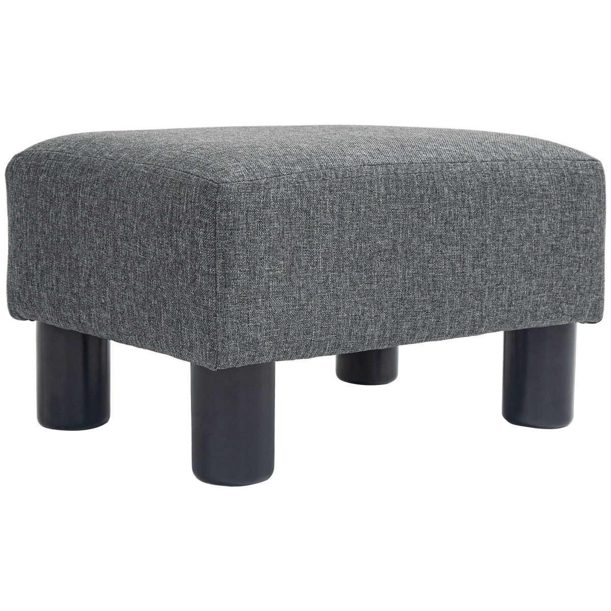 Picture of 212 Main 833-666V80CG Homcom Small Ottoman Foot Rest&#44; Foot Stool with Linen Fabric Upholstery & Plastic Legs&#44; Cube Ottoman&#44; Charcoal Gray