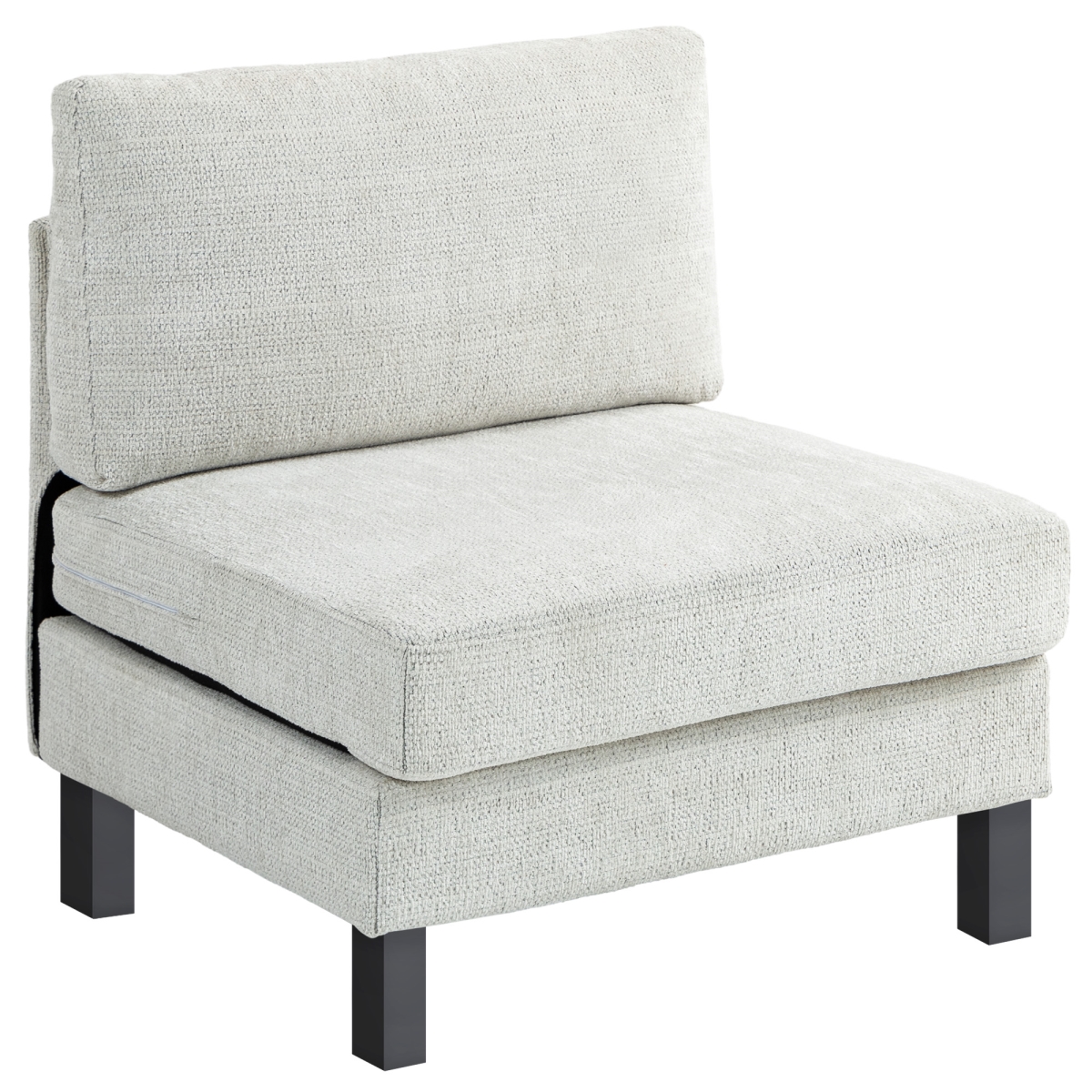 Picture of 212 Main 83B-004V80CW Homcom Modern Accent Chair for Living Room&#44; Fabric Middle Module for Modular Sectional Sofa with Thick Cushion&#44; Cream White