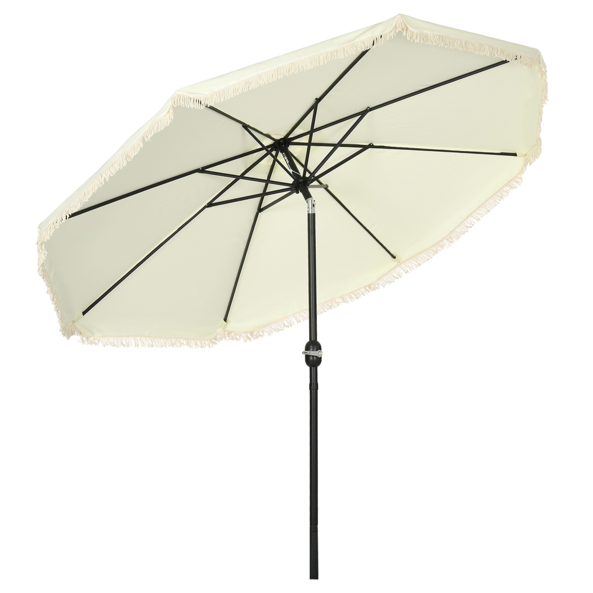 84D-208V00CW Outsunny 9 ft. Patio Umbrella with Push Button Tilt & Crank