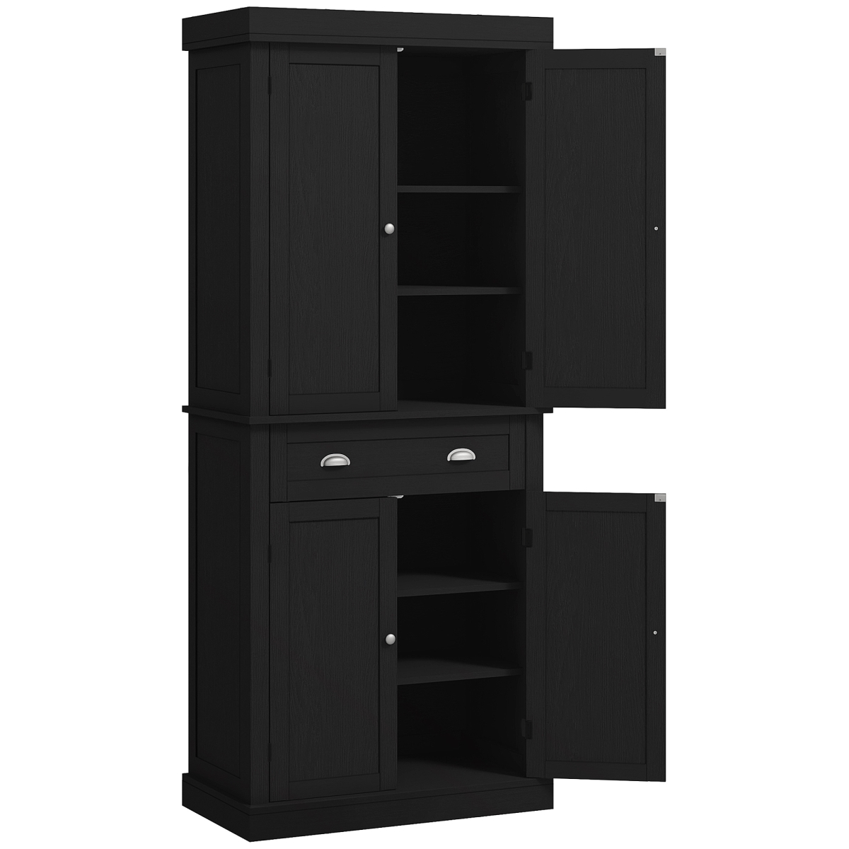 Picture of 212 Main 835-115V82BK Homcom 72 in. Freestanding Kitchen Pantry Cabinet - Black&#44; Ample Storage Space&#44; Elegant Design