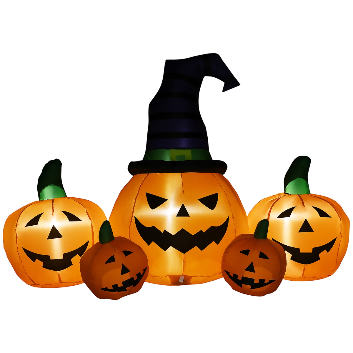 Picture of 212 Main 844-553V80MX Outsunny 4 ft. Inflatable Halloween Pumpkin&#44; Blow Up LED Display for Garden Indoor Outdoor