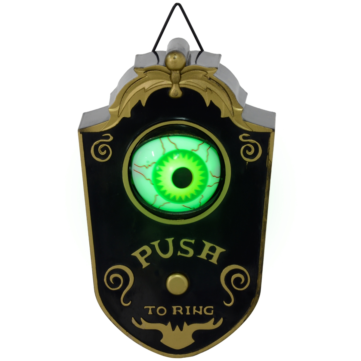 Picture of 212 Main 844-846V00BK Homcom 7.1 in. Doorbell with Simulation Light-up Eyeball&#44; Halloween Decoration Animatronic&#44; Sound & Motion Activated for Party