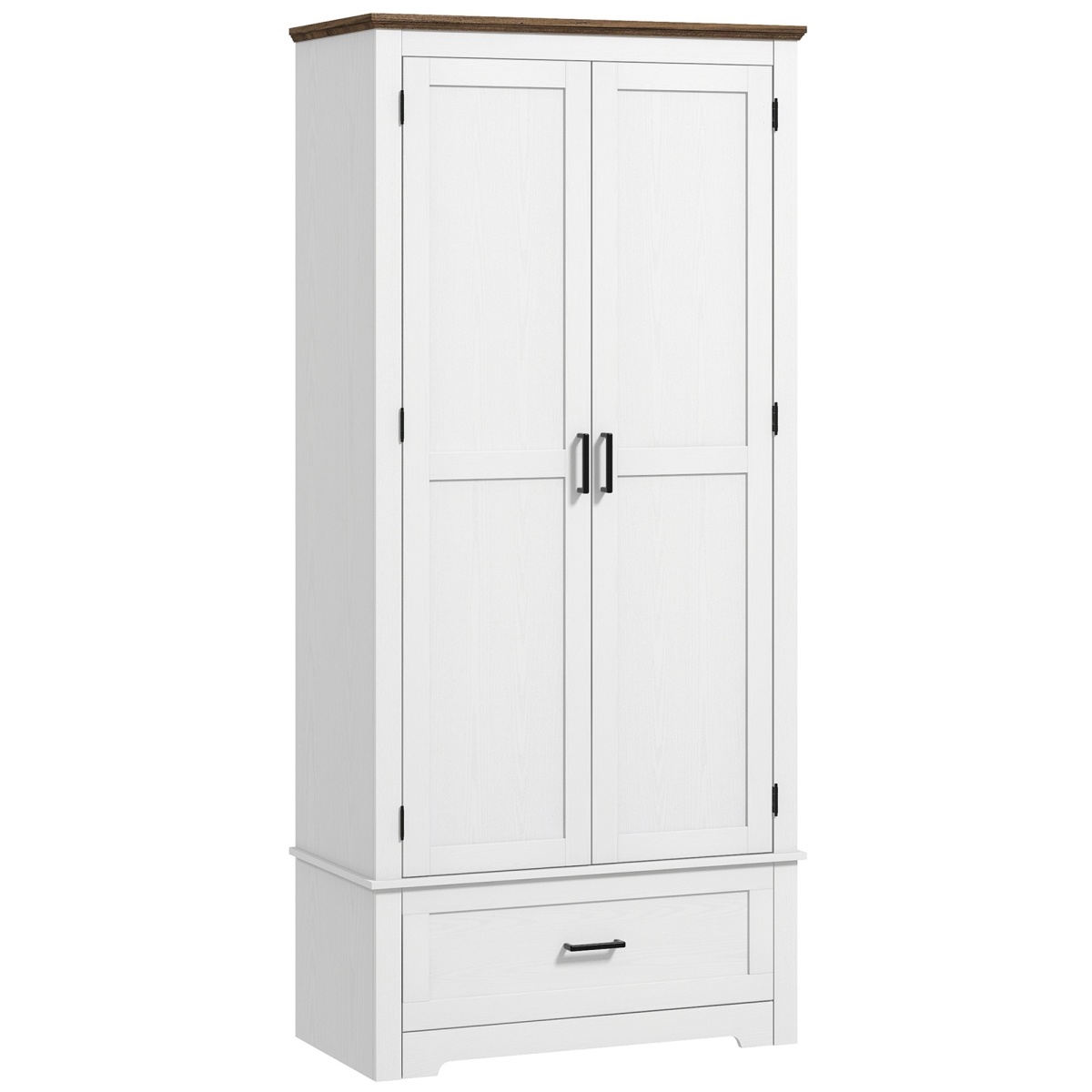 Picture of 212 Main 83A-170V80CW Homcom 69 in. Floor Cabinet&#44; Kitchen Pantry Cabinet with 2 Doors&#44; Drawer & Adjustable Shelves&#44; Freestanding Storage for Dining Room - White