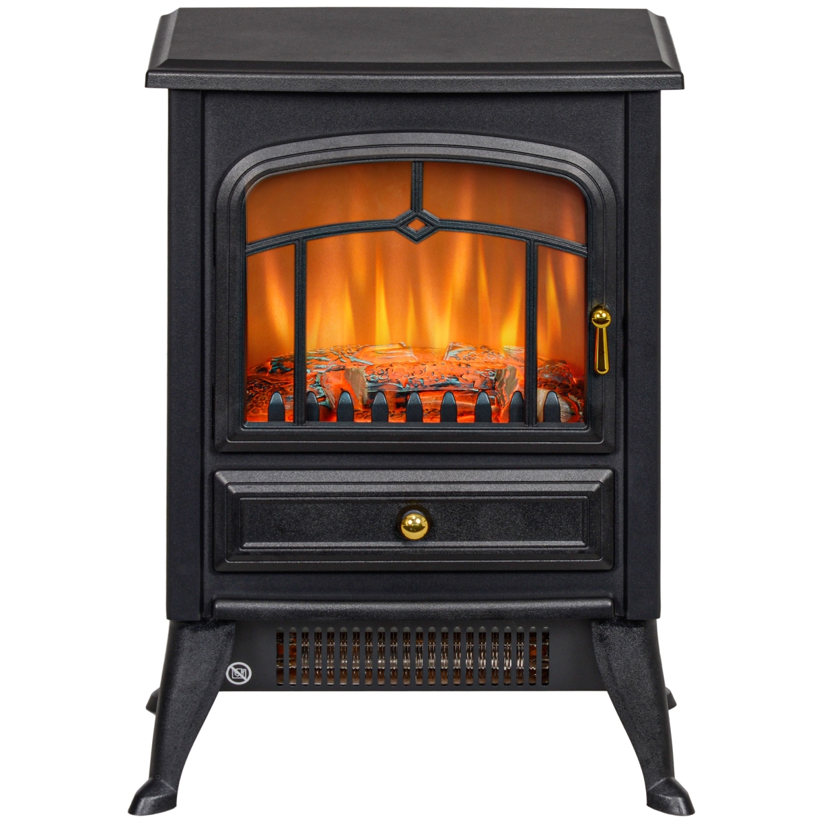 Picture of 212 Main 820-037V81BK Homcom Fireplace Heaters&#44; Electric Fireplace Heater with Realistic LED Flames & Logs&#44; 750 & 1500W - Black