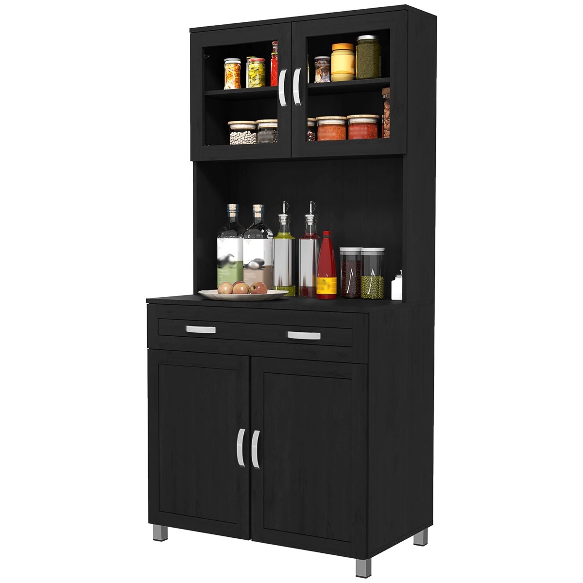 Picture of 212 Main 835-239V80BK Homcom 67 in. Buffet with Hutch - Black