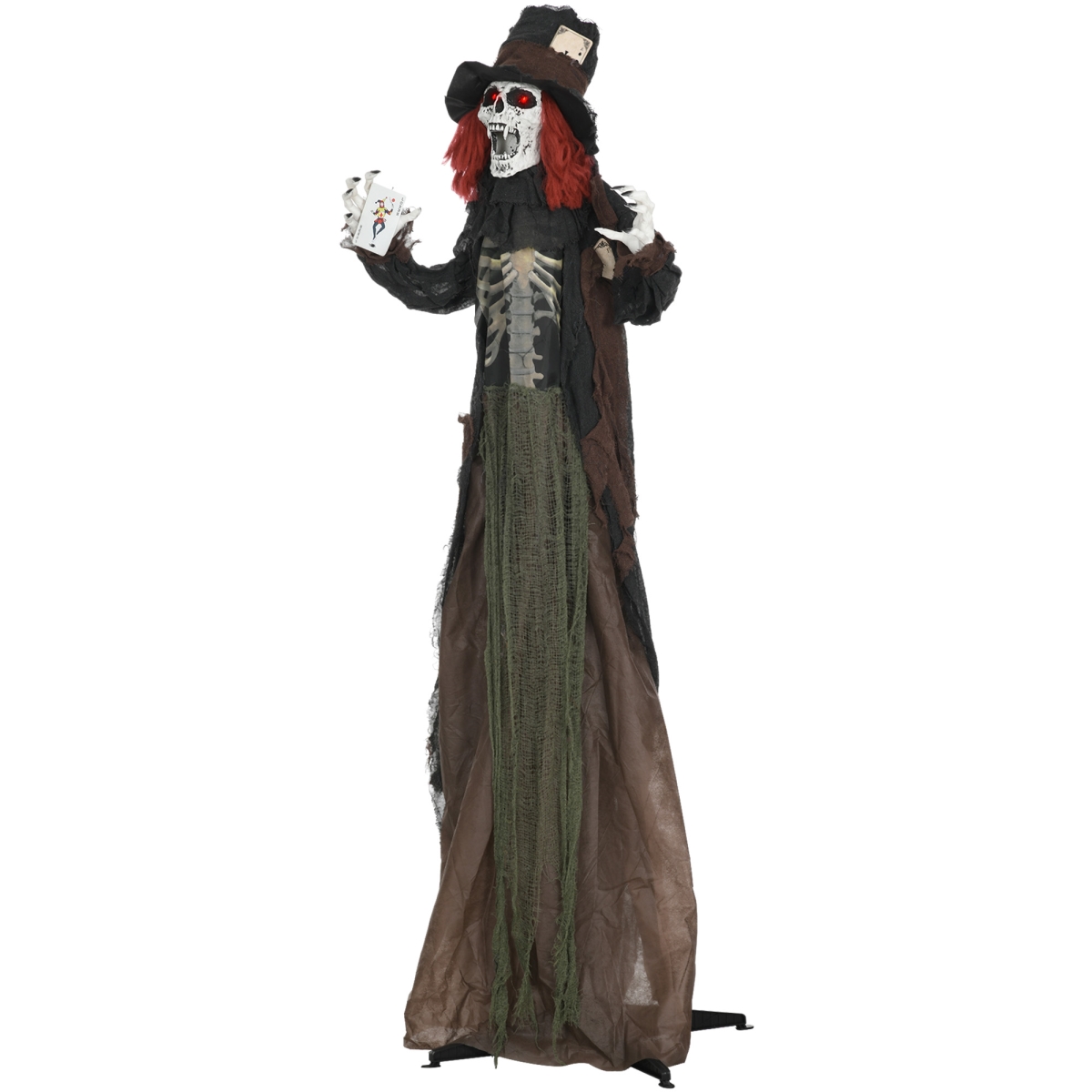Picture of 212 Main 844-870V00BK Homcom 6 ft. Life Size Outdoor Animated Prop Zombie with Realistic Skeleton Chest&#44; Scary Sharp Teeth & Motion Activated