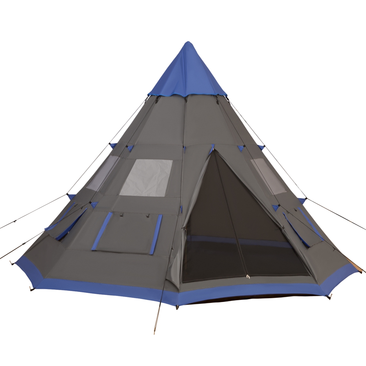 Picture of 212 Main A20-136NU Outsunny Large 6-Person Metal Teepee Camping Tent with Weather Protection