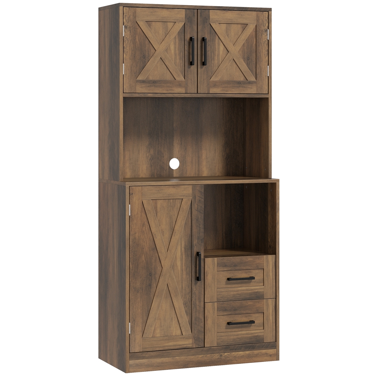Picture of Aosom 83A-182V80BN 71 in. Kitchen Pantry Storage Cabinet&#44; Brown