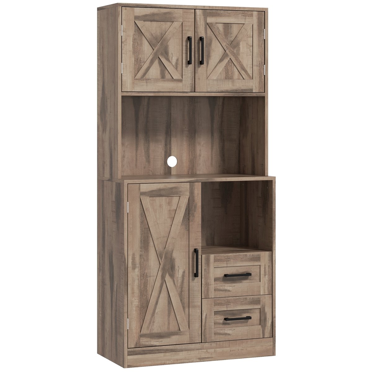 Picture of Aosom 83A-182V80GY 71 in. Kitchen Pantry Storage Cabinet&#44; Gray