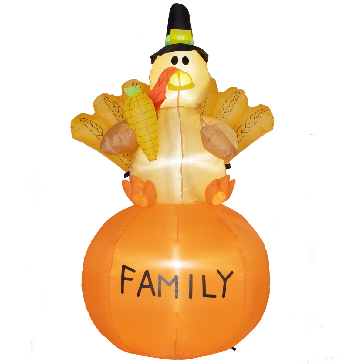 Picture of 212 Main 844-887V90BN 4.9 ft. Homcom Inflatable Thanksgiving Turkey for Garden Indoor Outdoor&#44; Orange & Brown