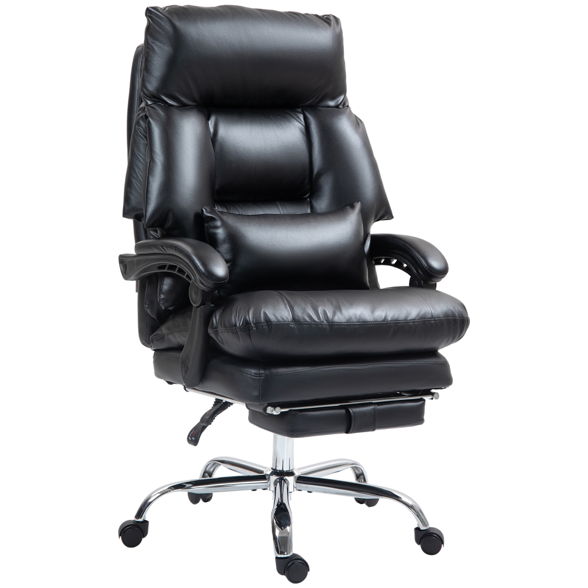 Picture of 212 Main 921-810V00BK 49.2 in. Homcom Overstuffed High Back PU Leather Desk Chair&#44; Black