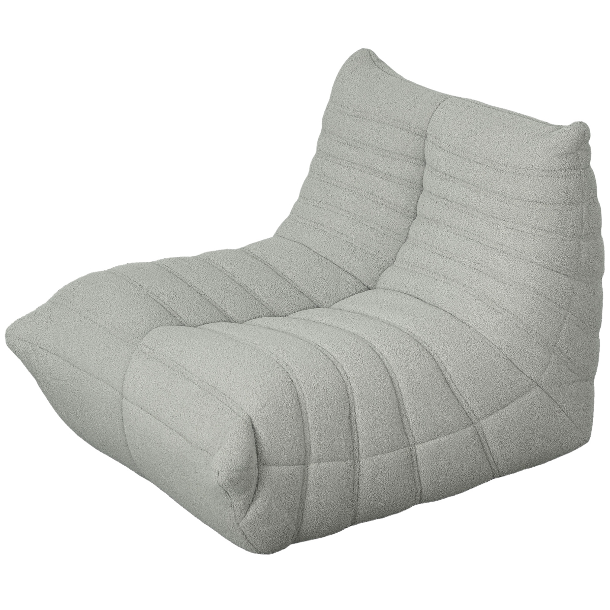 Picture of 212 Main 83B-236V00LG 28.7 in. Homcom Back Support Floor Chair&#44; Light Gray
