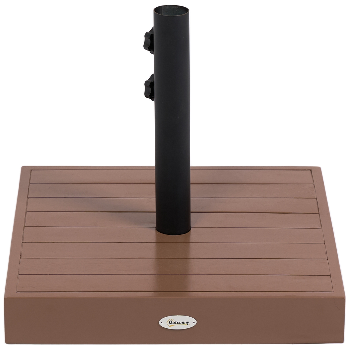 84D-334V00CF 15.4 in. Outsunny 42 lbs Concrete Heavy Duty Square Patio Umbrella Base, Coffee