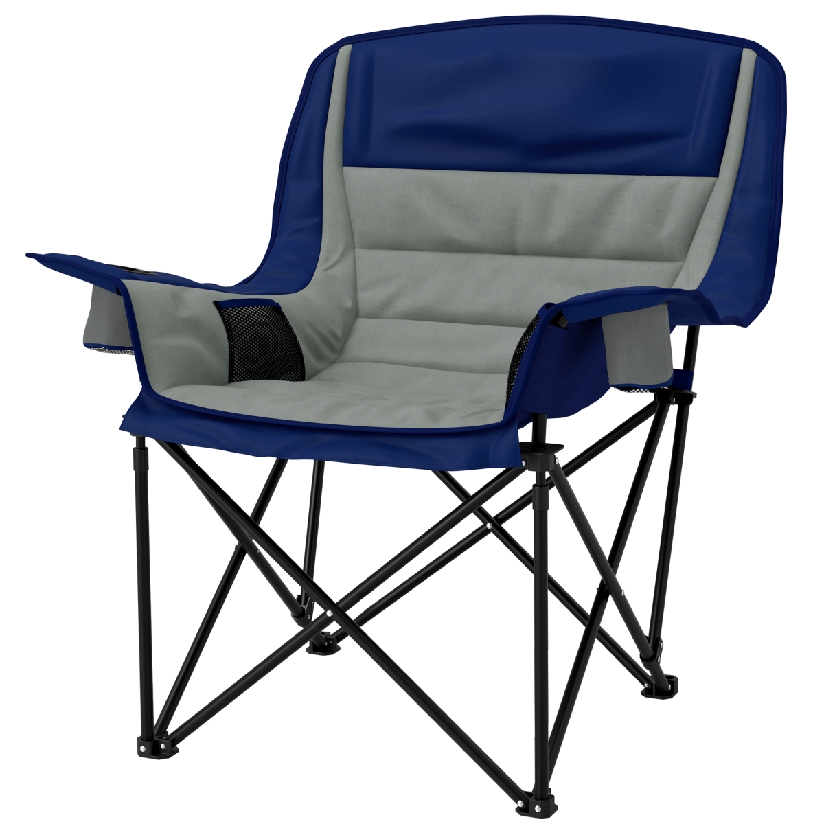 Picture of 212 Main A20-508V00DB 40.6 in. Outsunny Padded Camping Chair&#44; Dark Blue & Light Gray