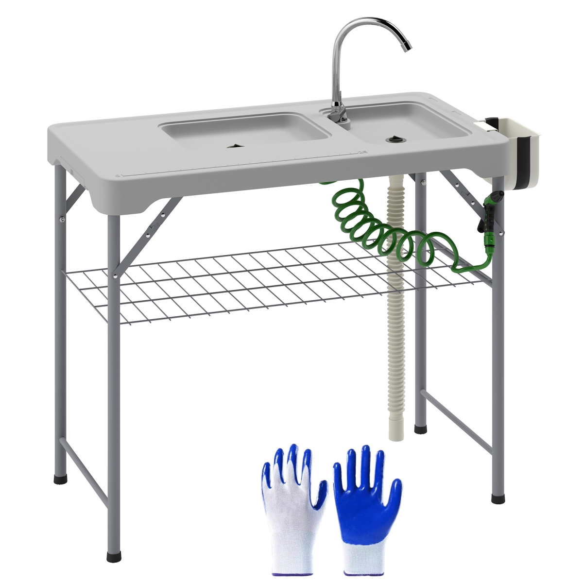 Picture of 212 Main 84G-622V00GY 36.2 in. Outsunny Folding Fish Cleaning Table&#44; Gray