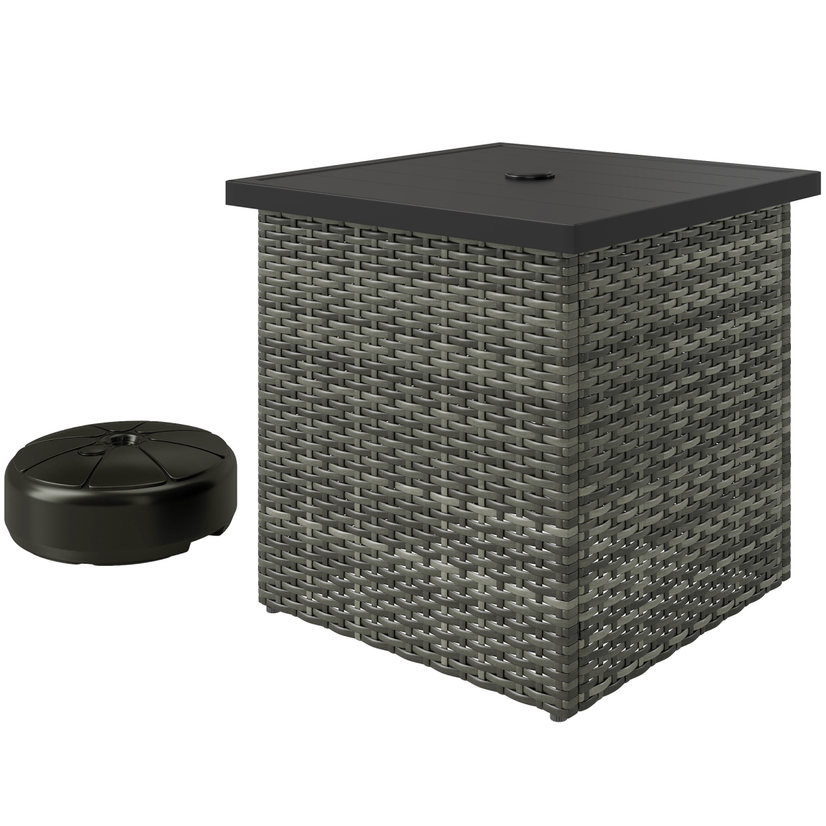 Picture of 212 Main 867-289V00GG 20 in. Outsunny Wicker Side Table&#44; Mixed-Gray