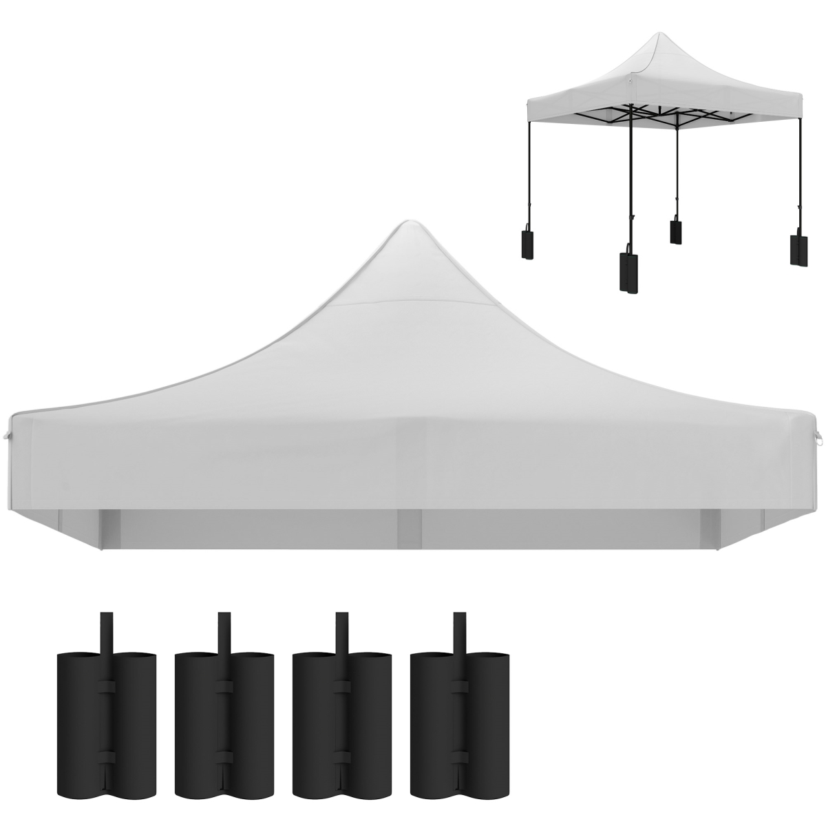 Picture of 212 Main 84C-613V00WT 10 x 10 ft. Outsunny Replacement Canopy Tent&#44; White