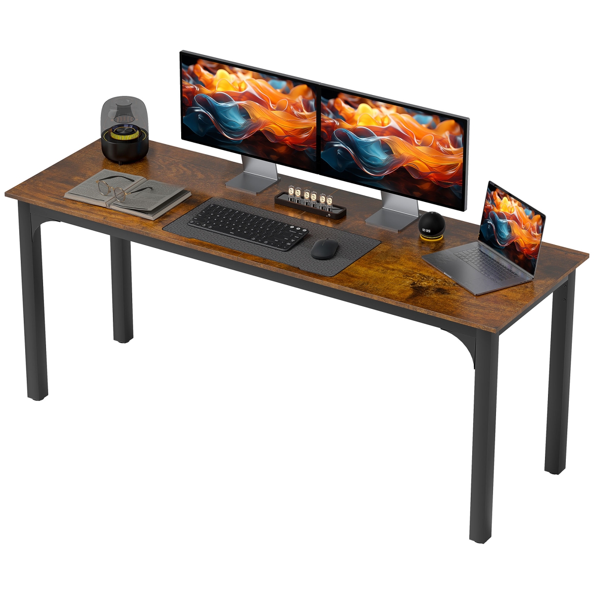 Picture of 212 Main 920-096V80RB 29.5 in. Homcom Computer Desk&#44; Rustic Brown & Black