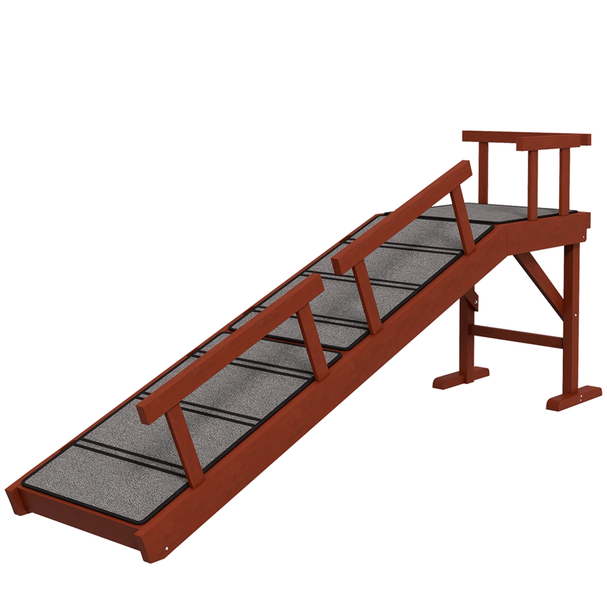 Picture of 212 Main D06-224V01BN 27.8 in. PawHut Wooden Dog Ramp&#44; Brown & Gray