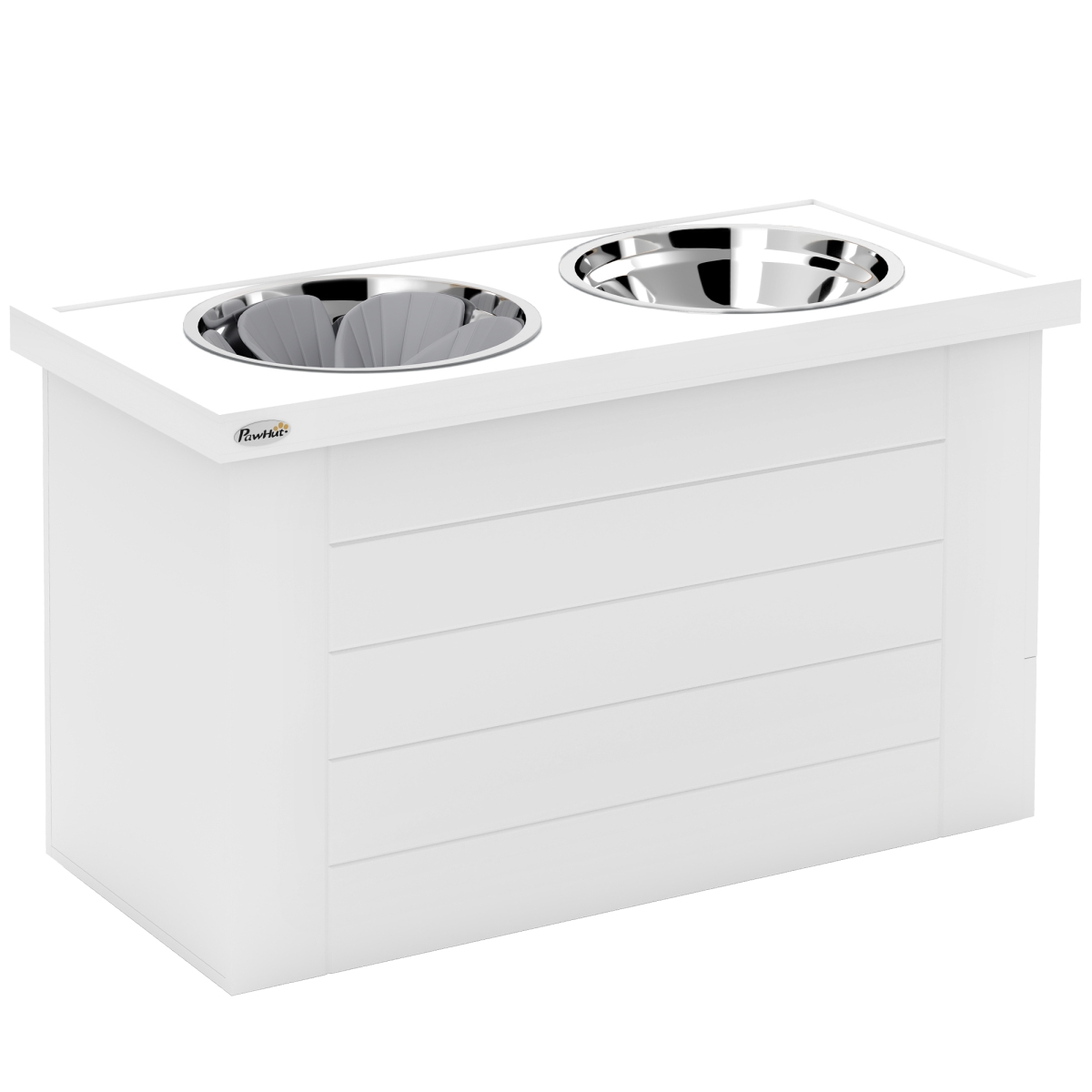 Picture of 212 Main D08-067V00WT 13.8 in. PawHut Elevated Dog Slow Feeder Bowls for Large & Extra Large Dogs&#44; White