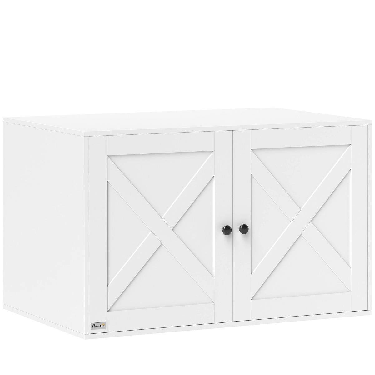 Picture of 212 Main D31-118V00WT 19.7 in. PawHut Cat Litter Box Enclosure & Barn Door&#44; White