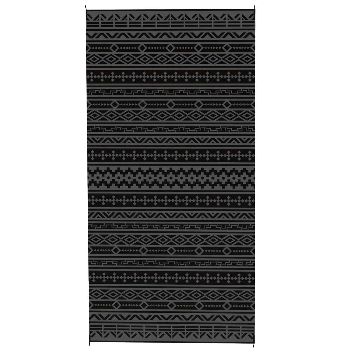 Picture of 212 Main 84J-061V02GY 9 x 18 ft. Outsunny Reversible Outdoor Geometric Wall Area Rug&#44; Black & Gray