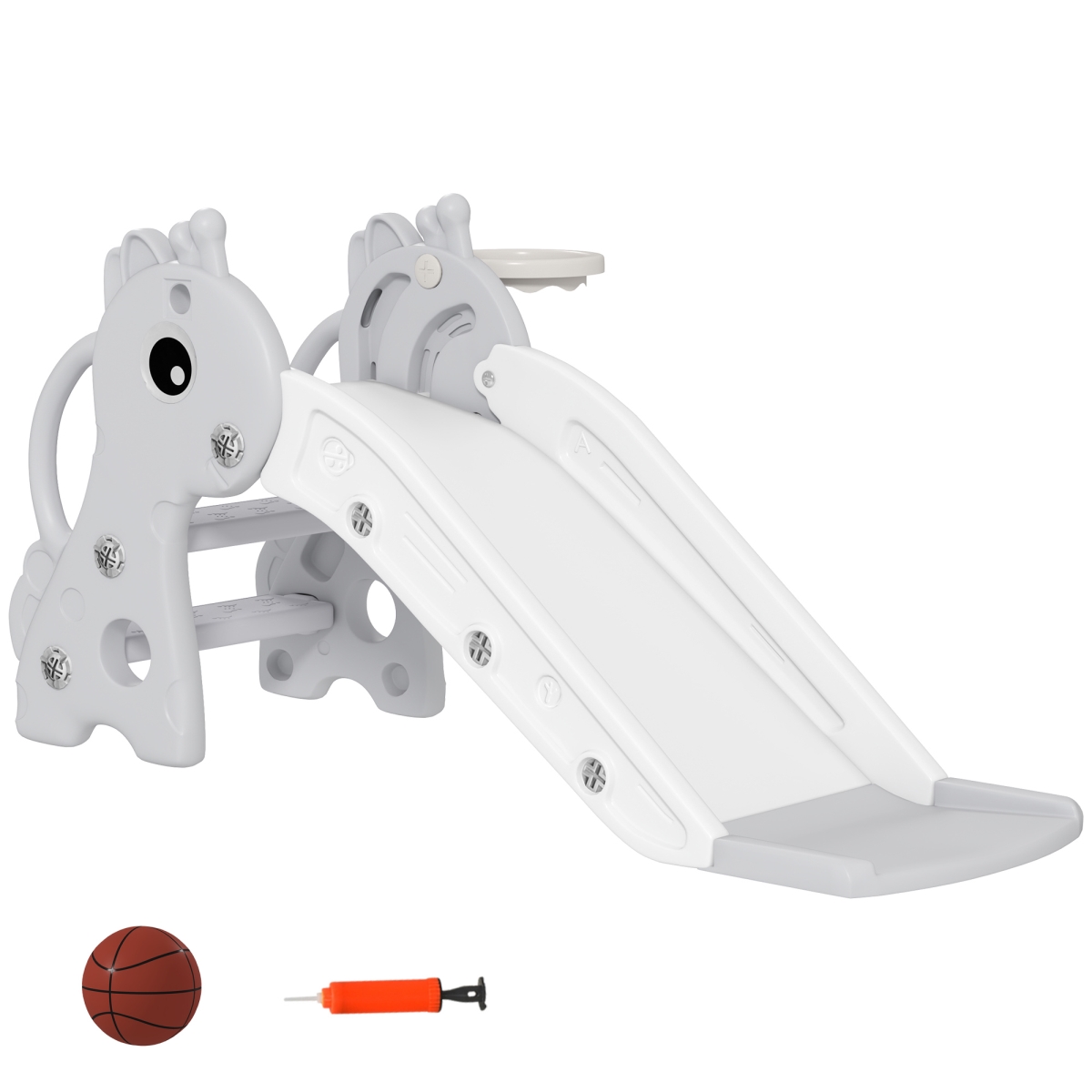 Picture of 212 Main 331-085V00GY 37.8 in. Qaba 3-in-1 Freestanding Toddler Slide for Age 1-3&#44; Gray