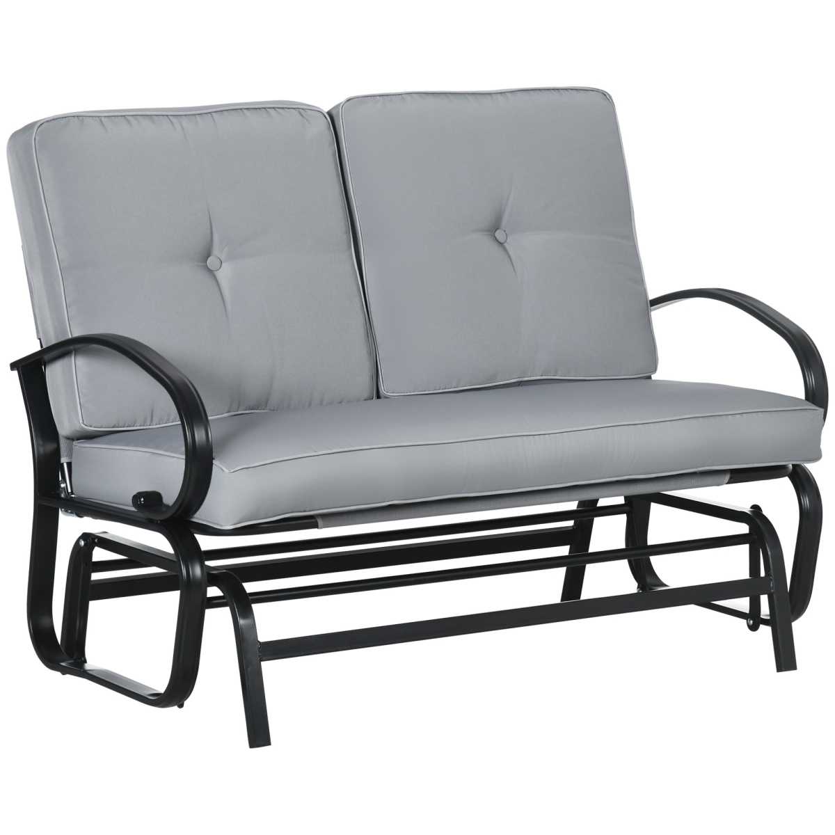 Picture of 212 Main 84B-202V01GG 32.25 in. Outsunny 2-Person Patio Rocker Loveseat Glider Bench&#44; Gray