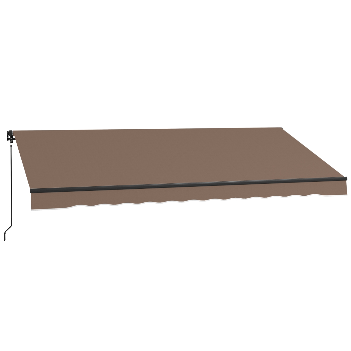 13x10 ft. Retractable Awning - Coffee - Adjustable Length & Angle