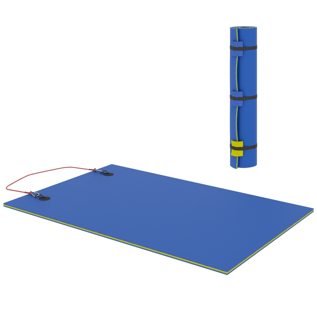 Picture of 212 Main A34-014V00DB 9 x 6 ft. Soozier Lily Pad Water Mat for 2 Adults - Floating Water Pad for Lake - Pool - Ocean - Beach & Boating&#44; Blue
