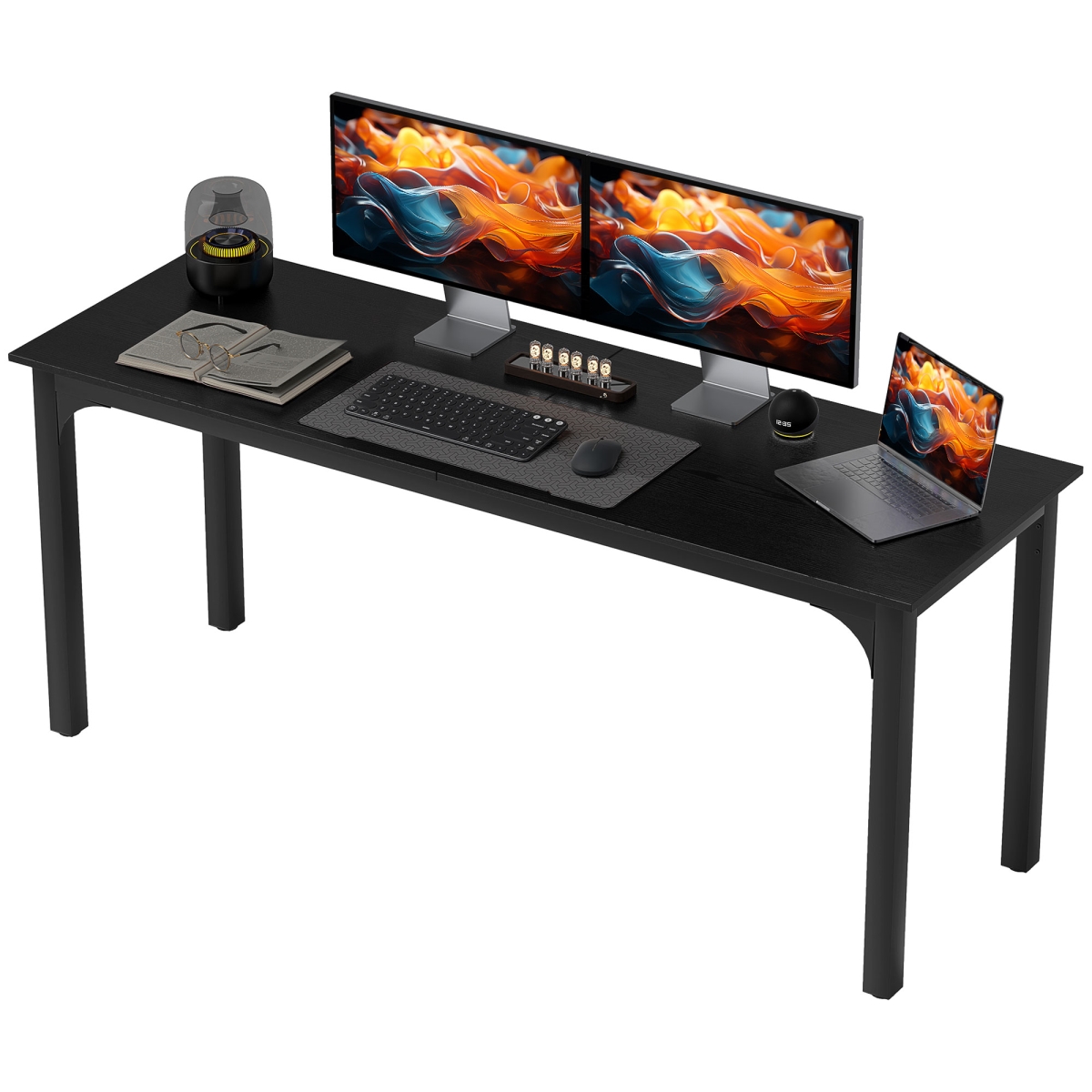 Picture of 212 Main 920-096V80BK 70.9 in. Homcom Computer Desk - Desktop with Metal Legs&#44; Black
