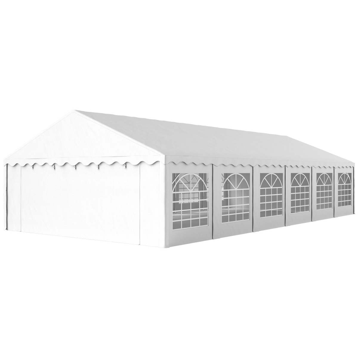Picture of 212 Main 84C-538V00WT 20 x 40 ft. Outsunny Party Tent - Outdoor Canopy Tent with Removable Sidewalls - 12 Windows for Parties - Wedding - Events - BBQ&#44; White