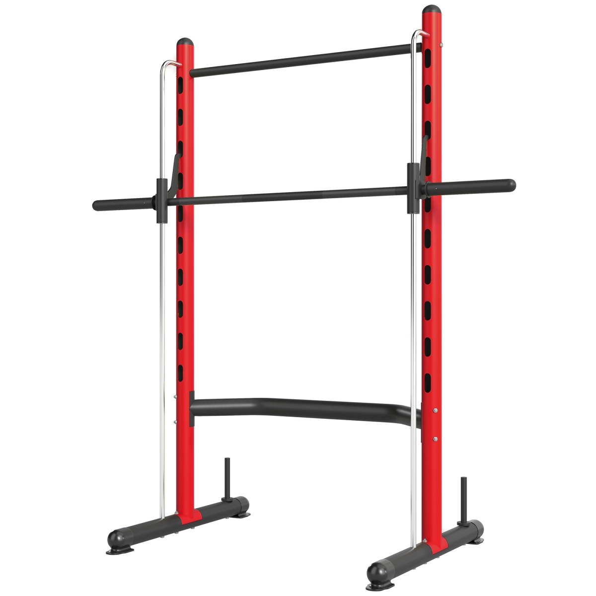 Picture of 212 Main A91-218V00RD Soozier Squat Rack with Pull Up Bar & Barbell Bar Adjustable Bench Press Multi-Function Weight Lifting Half Rack&#44; Red