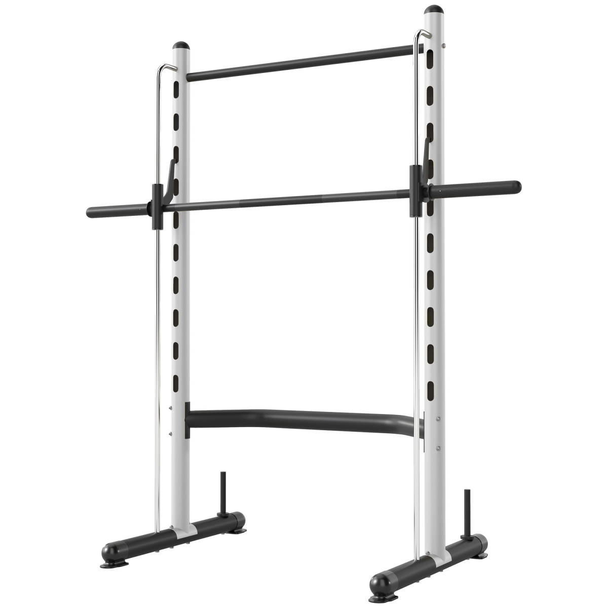 Picture of 212 Main A91-218V00WT Soozier Squat Rack with Pull Up Bar & Barbell Bar Adjustable Bench Press Multi-Function Weight Lifting Half Rack&#44; White