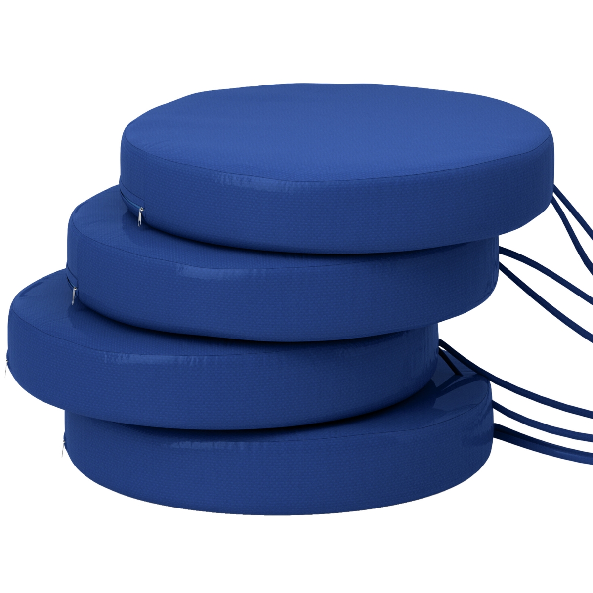 Picture of 212 Main 84G-609V00NU 15 x 15 x 3 in. Outsunny Patio Chair Cushions Round Seat Cushions for Dining Bistro Chairs Machine Washable&#44; Navy Blue - Set of 4