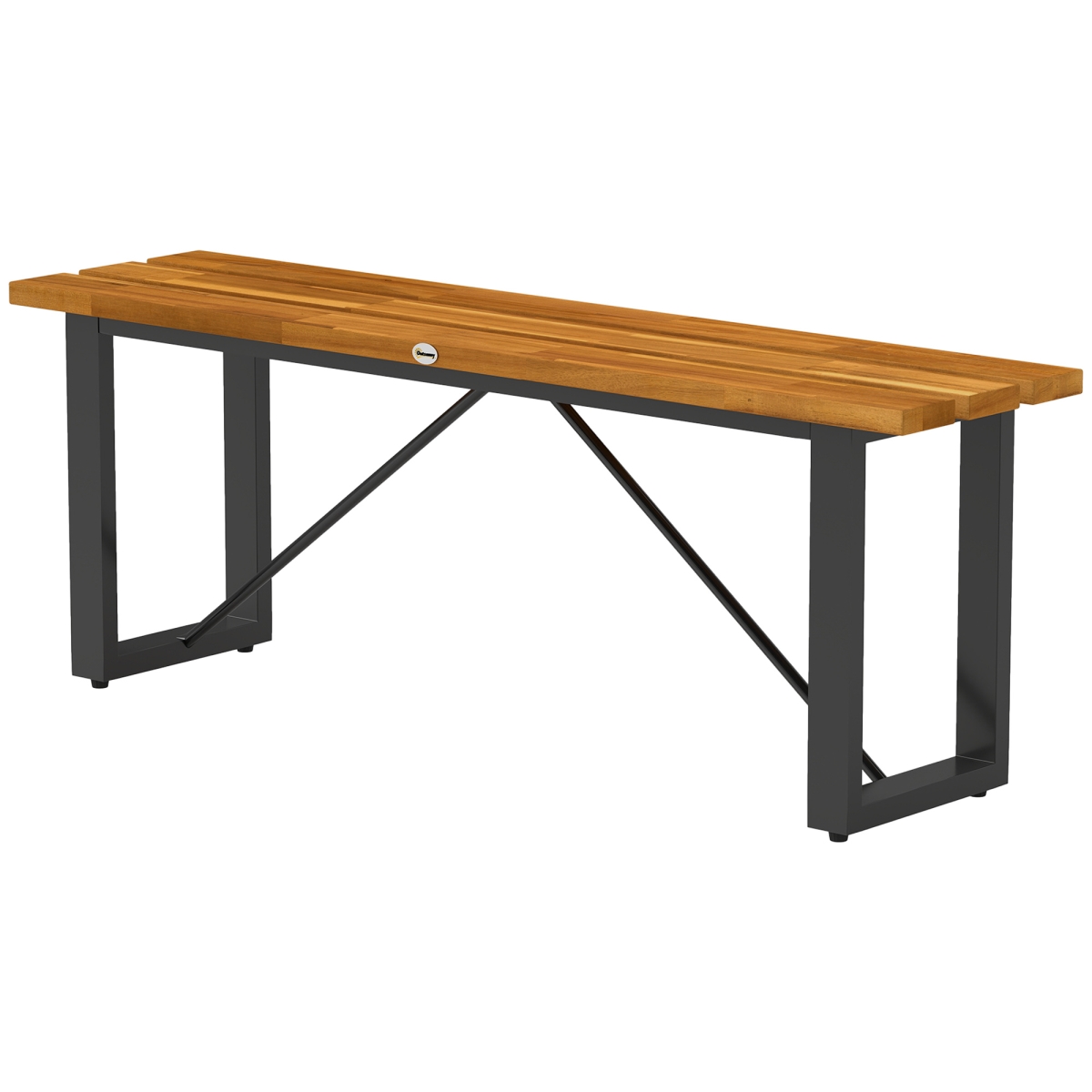 Picture of 212 Main 84G-495V00TK Outsunny Outdoor Bench - 2-Person Backless Garden Bench - Acacia Wood Patio Bench Loveseat with Slatted Seat for Porch - Park&#44; Teak