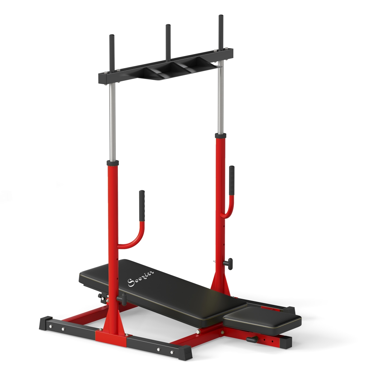 Picture of 212 Main A91-391V00RD Soozier Vertical Leg Press Machine with Adjustable Leg - Back & Head Positions - Olympic Plate Compatible&#44; Red