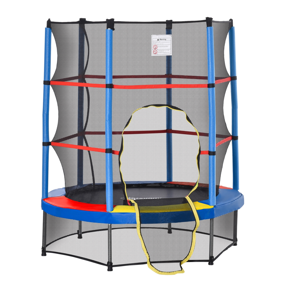 Picture of 212 Main 342-032MX 5 ft. Outsunny Kids Trampoline with Enclosure Net for Age 3 to 6 Years&#44; Mixed Color