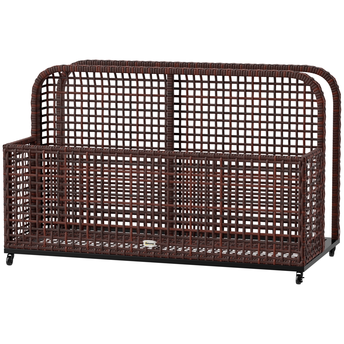 Picture of 212 Main 867-120V01BN 43.25 x 22.5 x 28 in. Outsunny Pool Float Storage - Pool Caddy with Wheels&#44; Brown