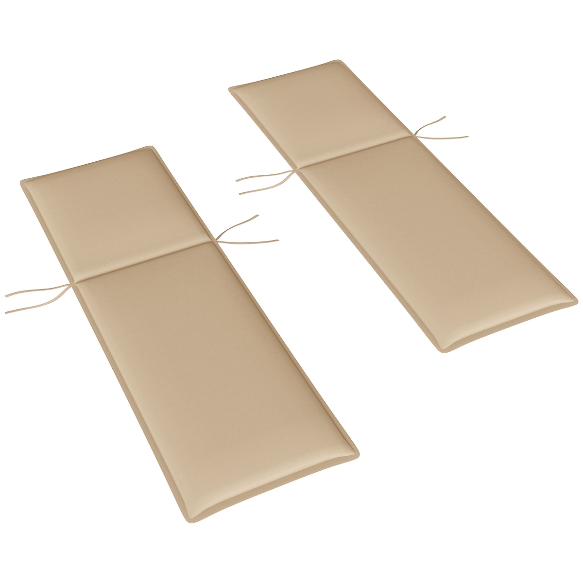 Picture of 212 Main 84G-674V00BG 76 x 23 in. Outsunny Foldable Outdoor Chaise Lounge Cushion Set - UPF50 Plus 200 gsm Fabric&#44; Beige - Set of 2