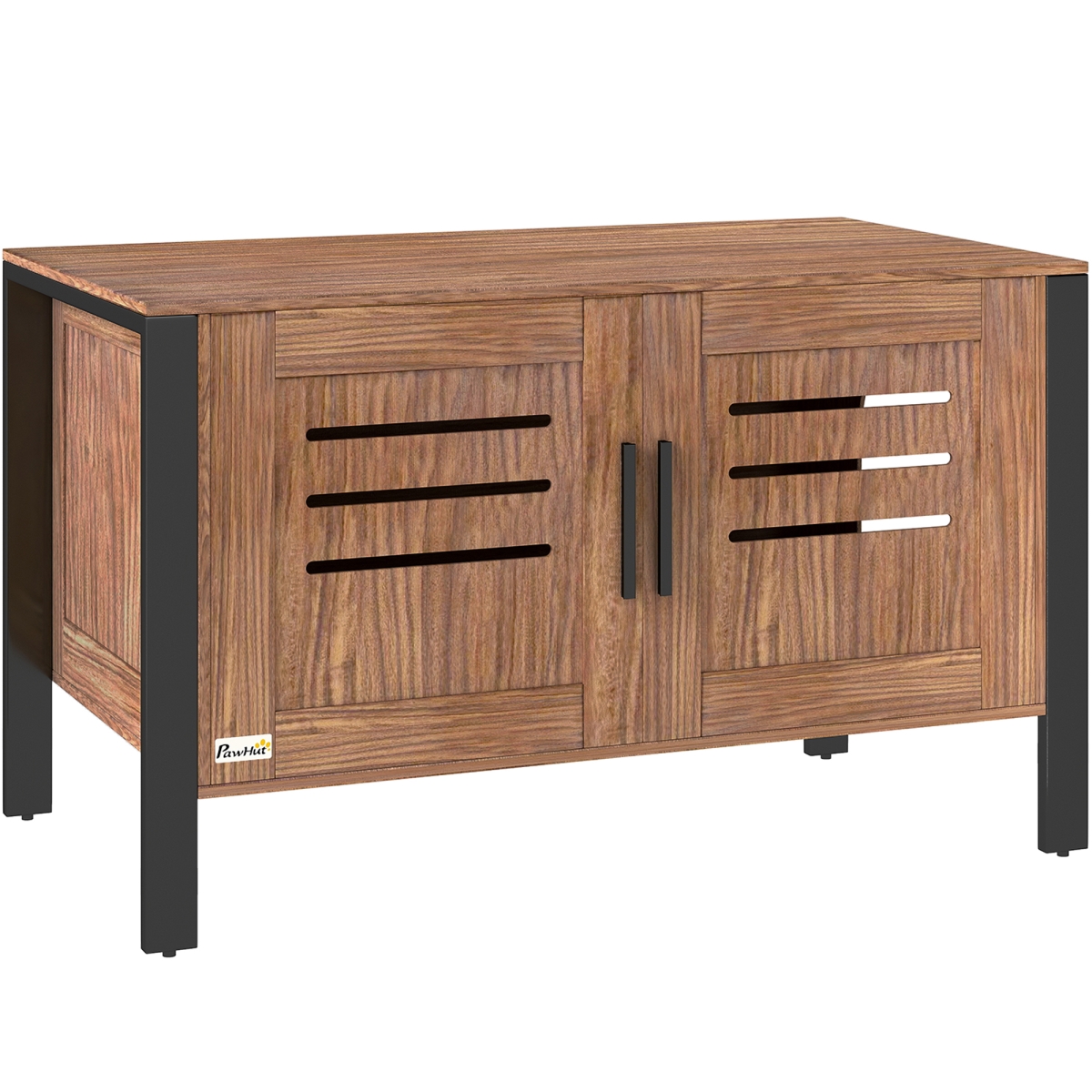 Picture of 212 Main D31-120V00DR 31.5 x 17.7 x 19.7 in. PawHut Cat Litter Box Enclosure with Tall Legs - Scratching Board&#44; Dark Brown