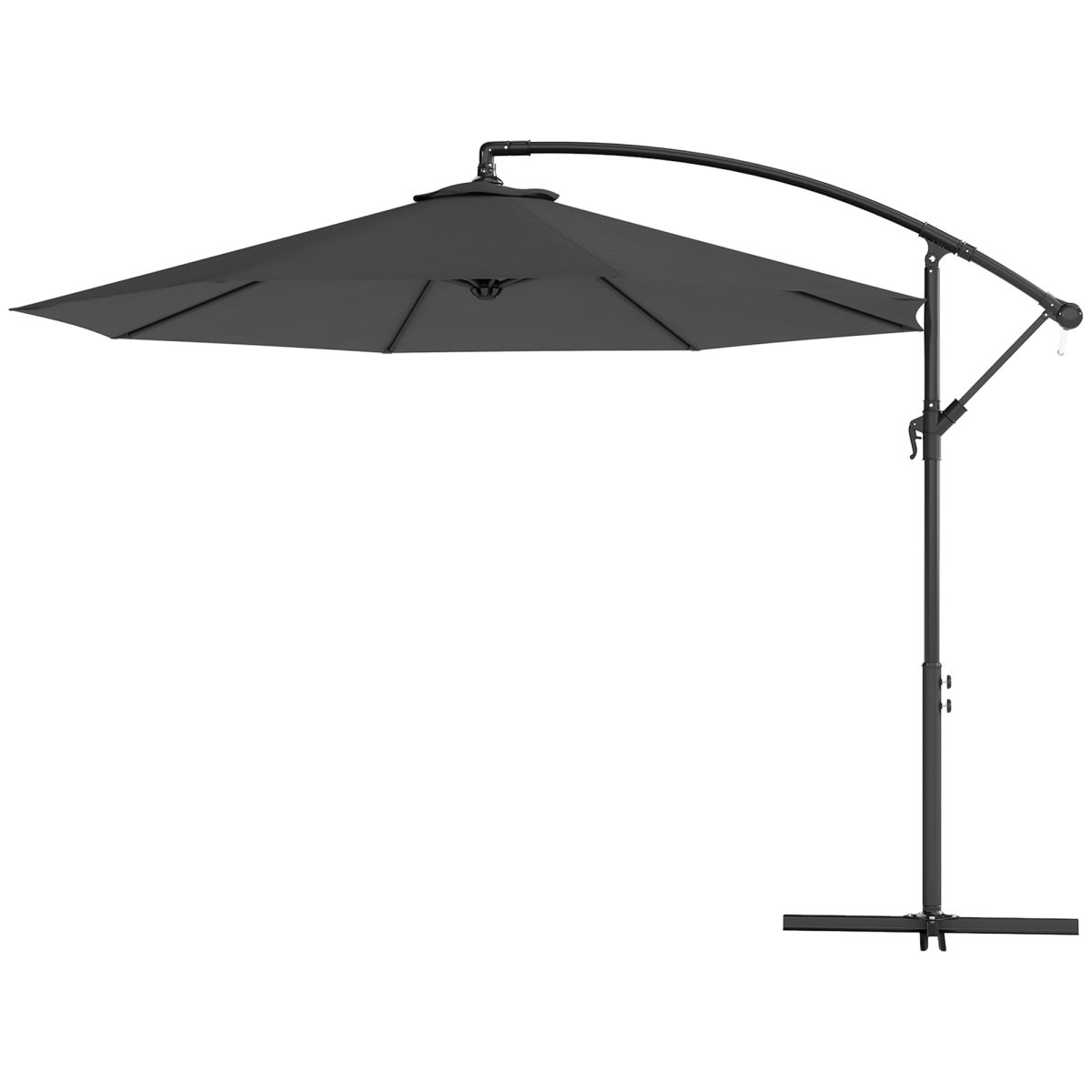 Cantilever Patio Umbrella - Gray - 10 ft. - Offset Design with UV Protection