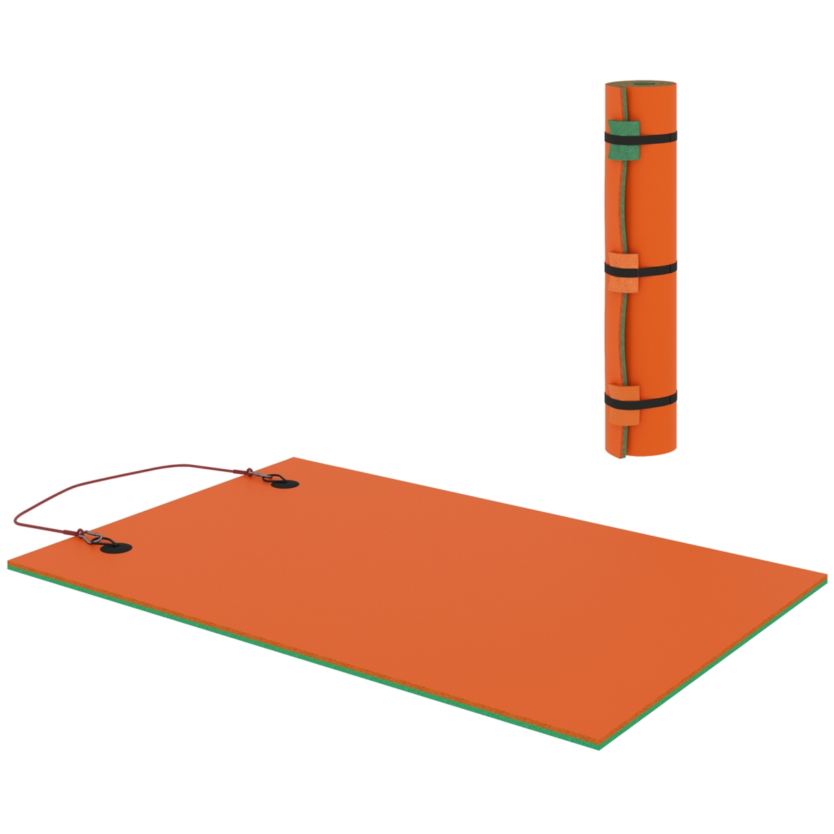Picture of 212 Main A34-014V00OG 9 x 6 ft. Soozier Lily Pad Water Mat for 2 Adults - Floating Water Pad for Lake - Pool - Ocean - Beach & Boating&#44; Orange