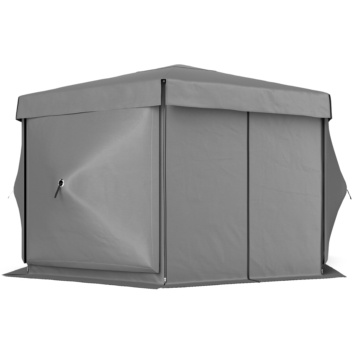 Picture of 212 Main 84C-644V00CG 12 x 12 ft. Outsunny Hexagonal Pop Up Gazebo Canopy Tent with 5 Sidewalls - Outdoor Canopy Shelter with Carry Bag&#44; Dark Gray
