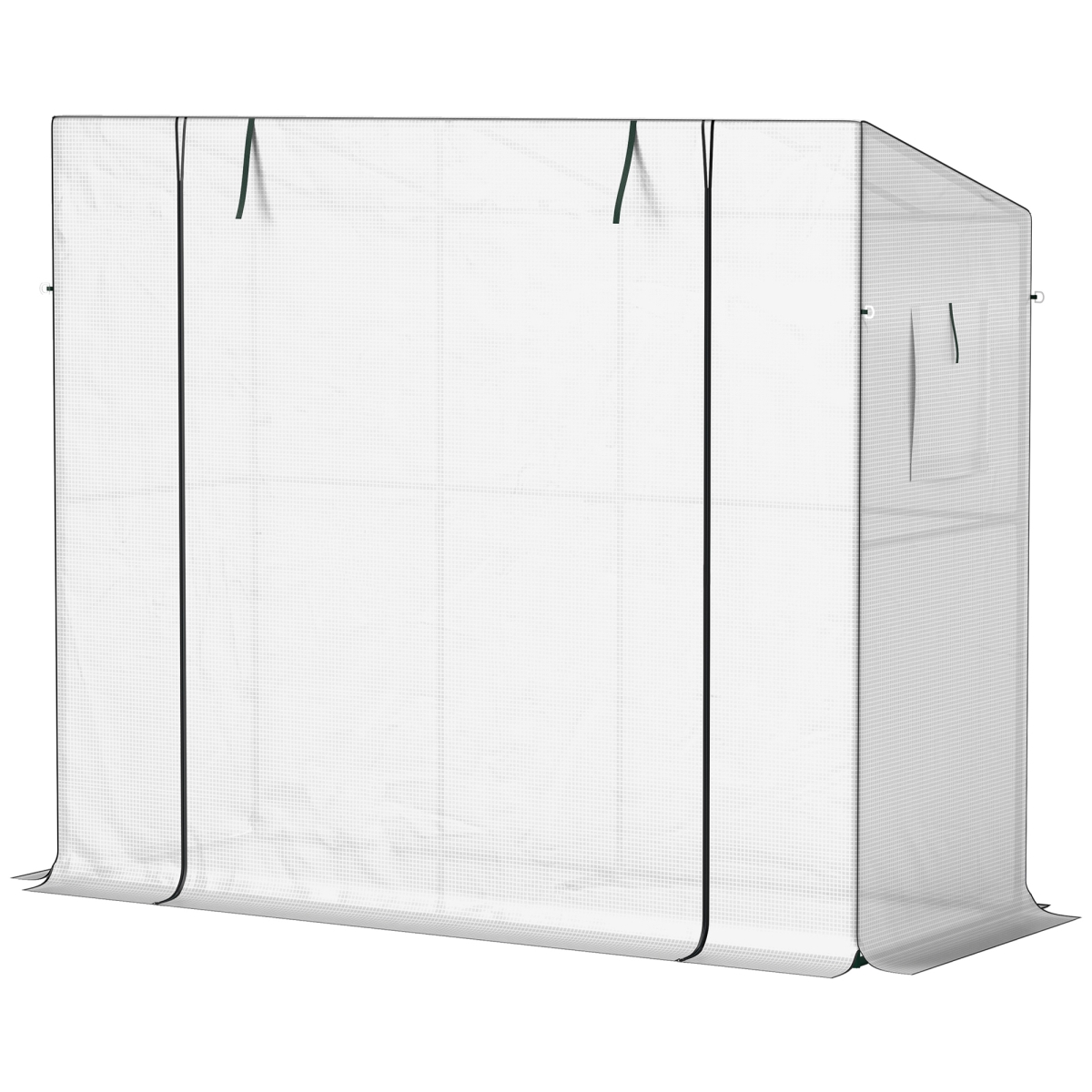 84H-202V00WT 6 x 2 x 5 ft. Outsunny Walk-in Greenhouse Small Greenhouse for Outdoors with UV-Resistant PE Cover - Portable, White
