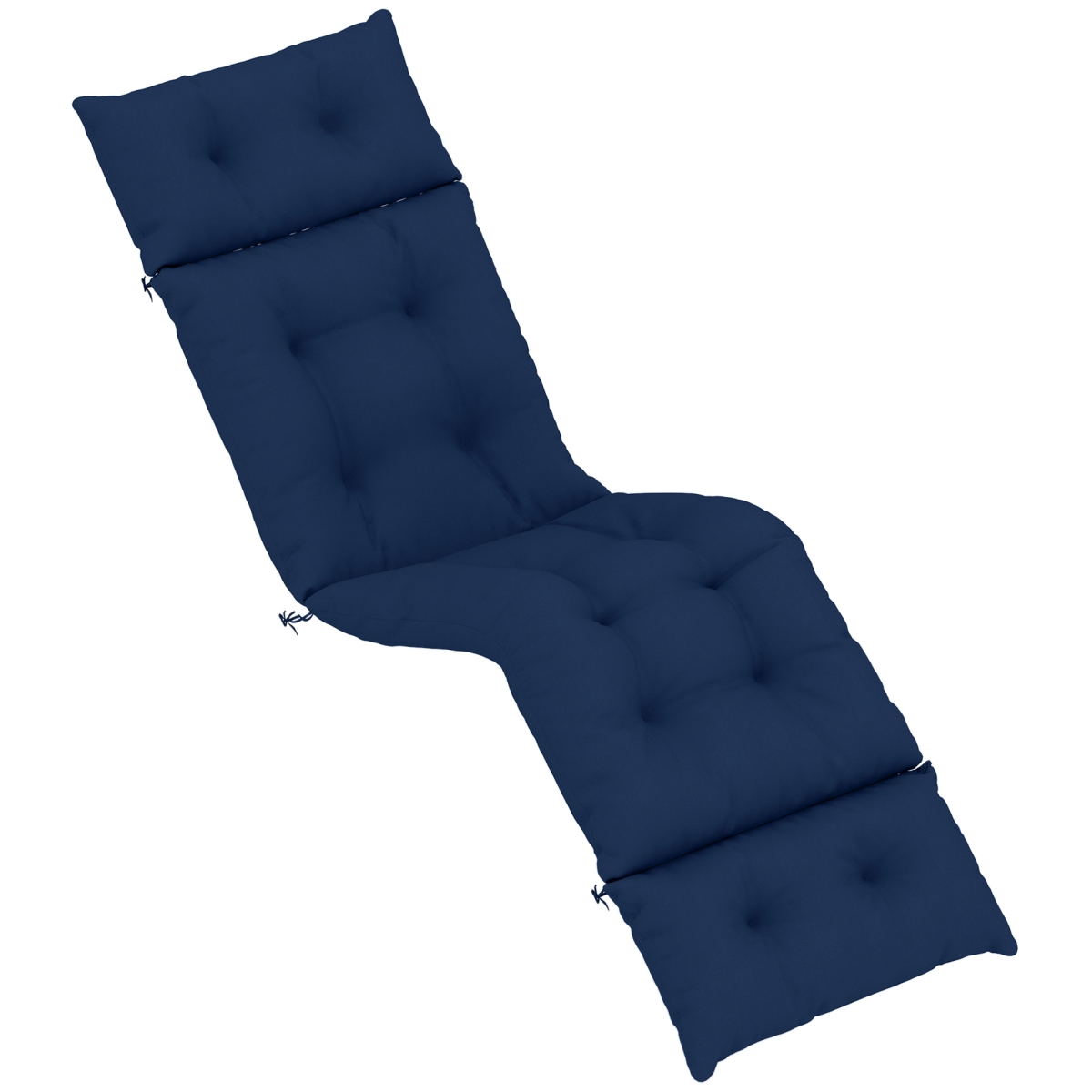 Picture of 212 Main 84G-684V00NU 74.8 x 22 x 4 in. Outsunny Outdoor Chaise Lounge Cushion - Tufted Thick Patio Lounge Chair Cushion with Ties&#44; Navy Blue