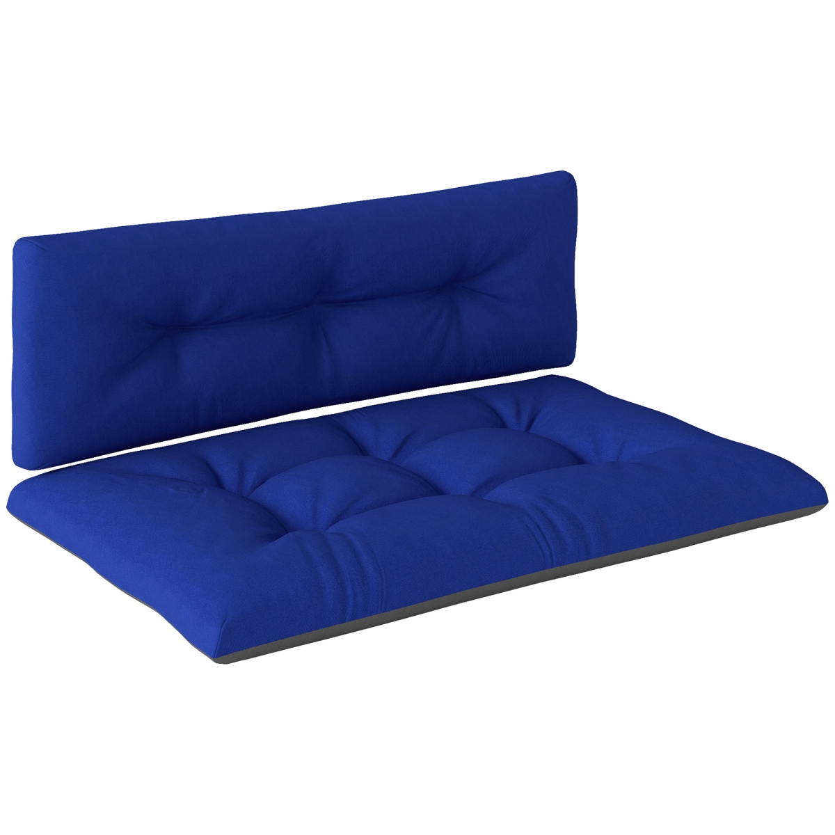Picture of 212 Main 84G-611V00NU 3.9 in. Outsunny 2 Seater Pallet Cushions Outdoor Replacement Cushions - Tufted Design for Garden - Patio&#44; Navy Blue