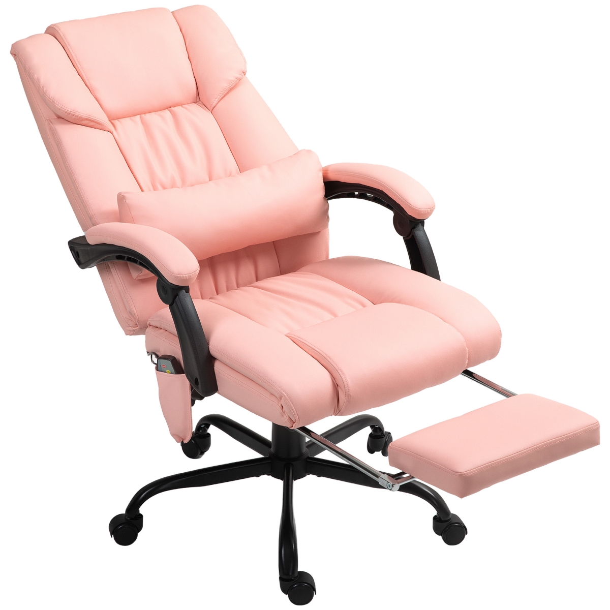 Picture of 212 Main 921-275V80PK Vinsetto Massage Office Chair with 6 Vibrating Points - High Back Reclining Office Chair with Footrest & Remote&#44; Pink