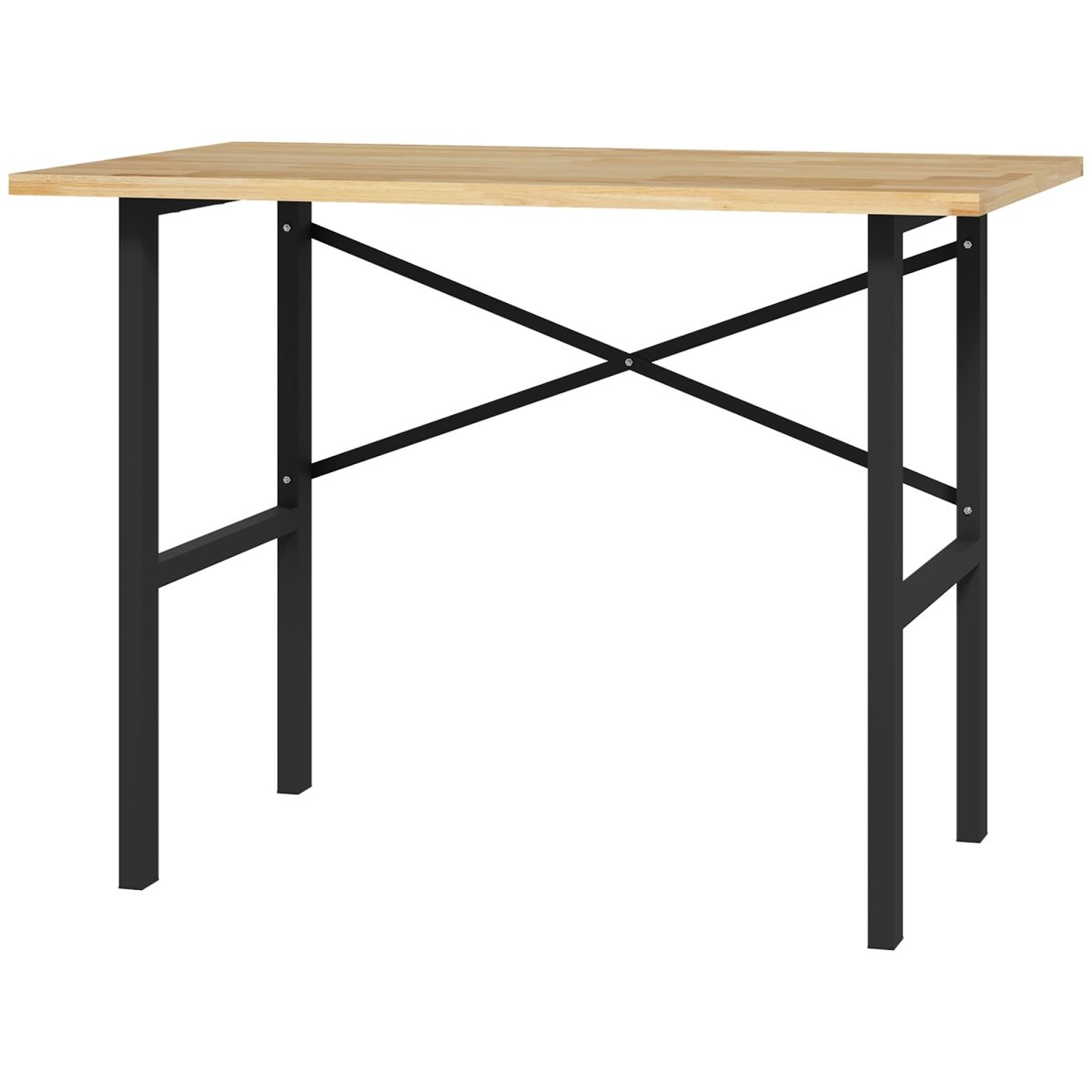 Picture of 212 Main B71-037V01ND 46 x 28 in. HOMCOM Garage Table with X Bar Support & Tabletop&#44; Natural & Black
