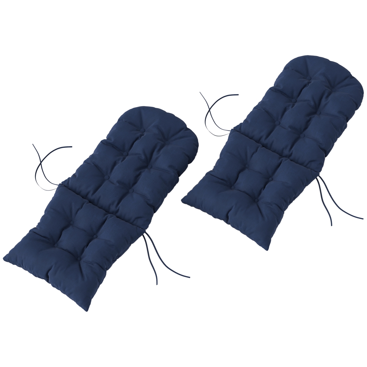 Picture of 212 Main 84G-689V00NU Outsunny Outdoor Adirondack Chair Cushions - Tufted High Back Patio Chair Cushions with Ties&#44; Navy Blue - Set of 2